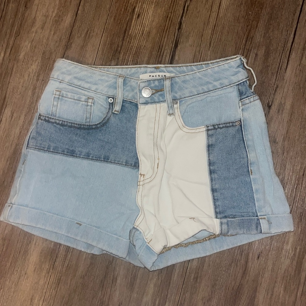Pacsun Patchwork Mom Jean Short